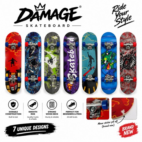 Damage skateboard complete - damage,